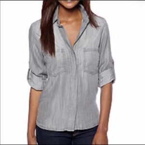 Cloth and Stone dark grey chambray shirt size XS